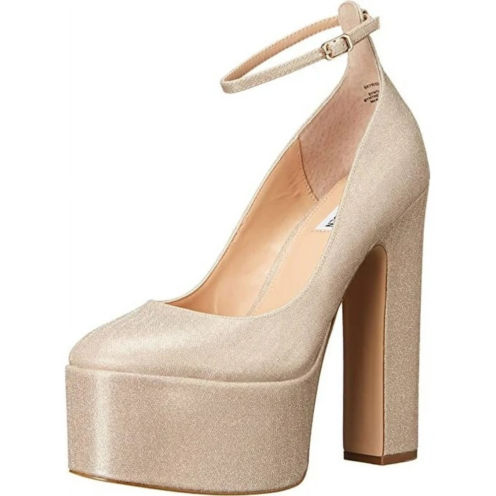 Elegant Beige Platform Heels Steve Madden